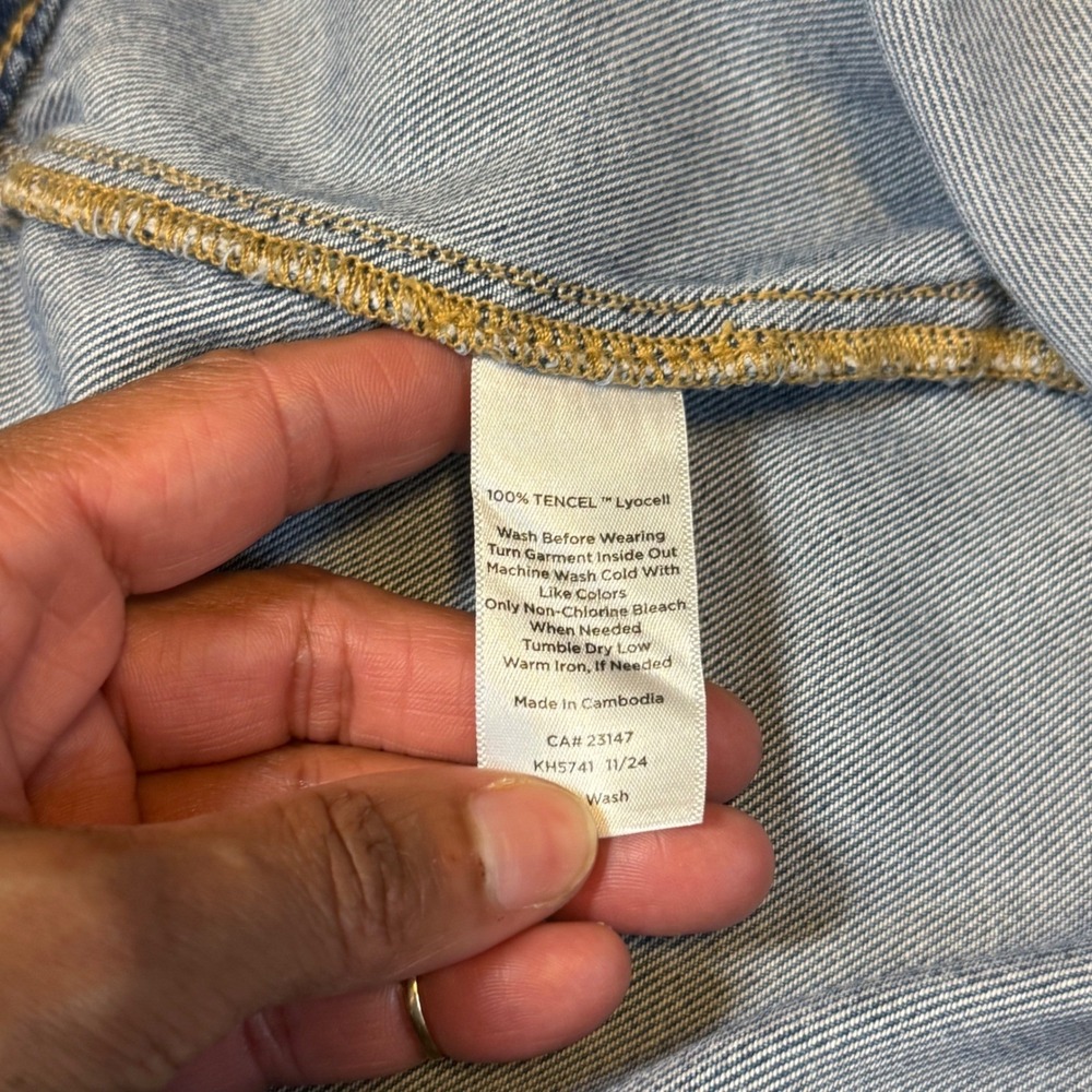 Talbots Womens Medium Wash Patch Pocket Straight Leg Crop Jeans Blue Size 16W - Picture 12 of 12